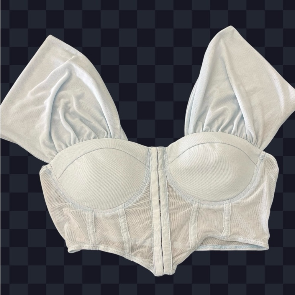 Elegant White Bustier Top